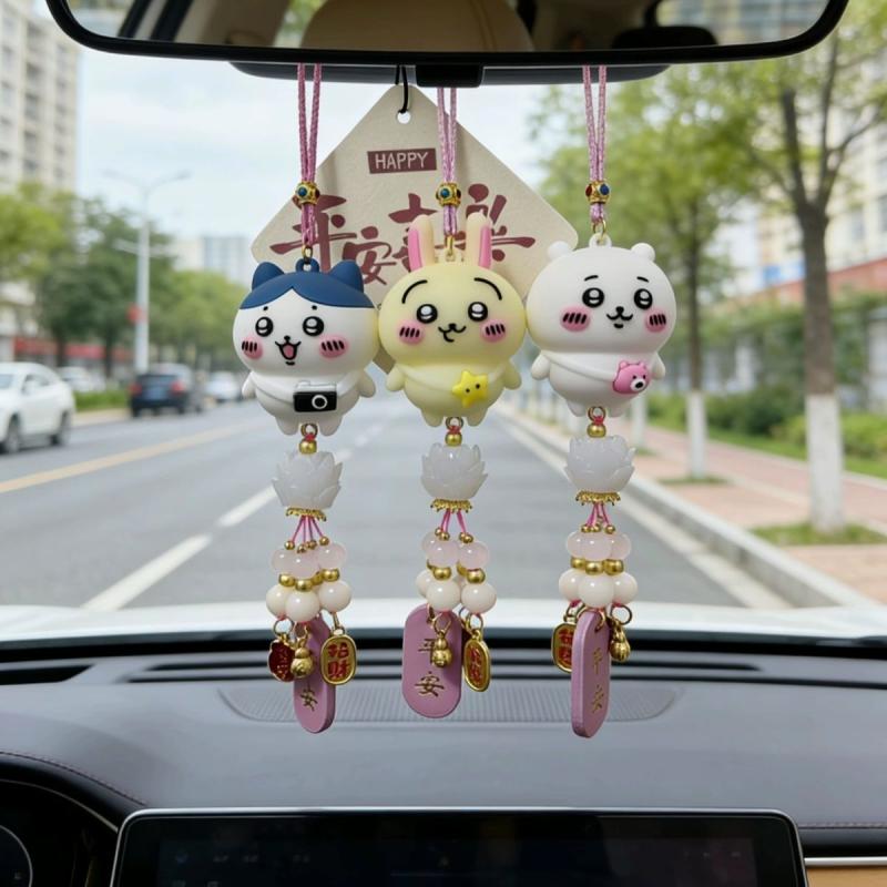 Car Accessories Hanging From Mirror - New Cute Chiikawa Women's Car Pendant