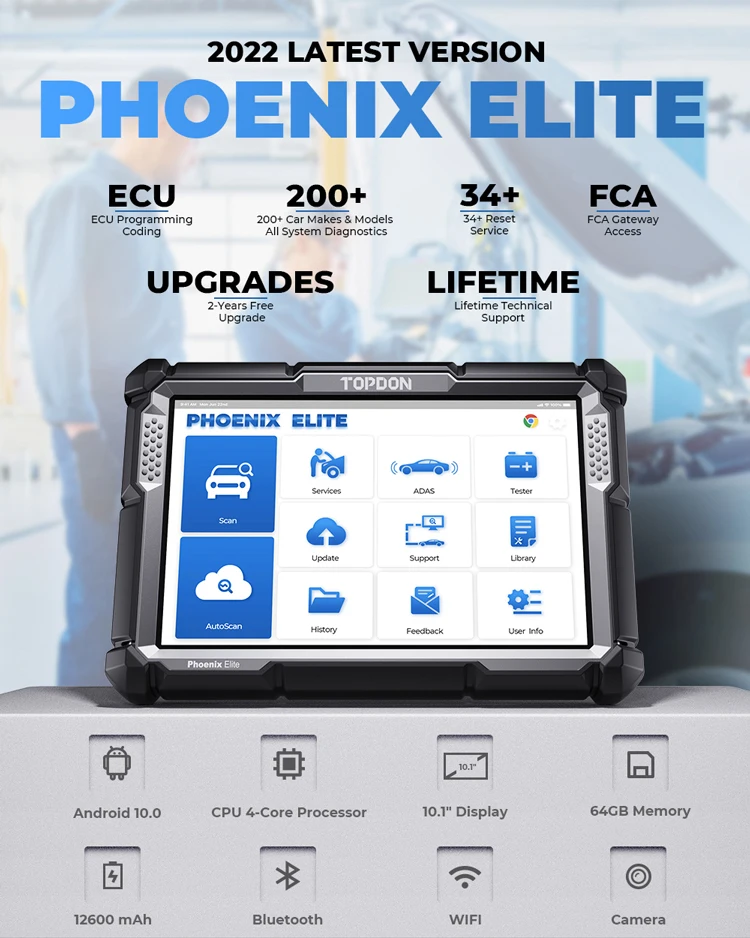 TOPDON PHOENIX ELITE Car Ecu U - đánh giá và giá Obd2 Scanner
