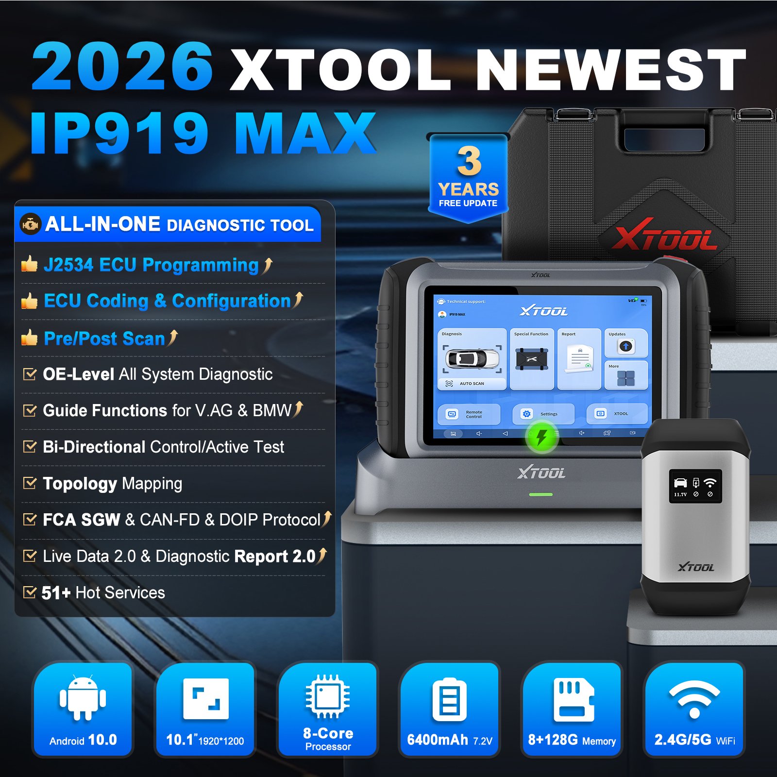 EU Warehouse XTOOL IP919MAX J2 - đánh giá và giá Obd2 Scanner