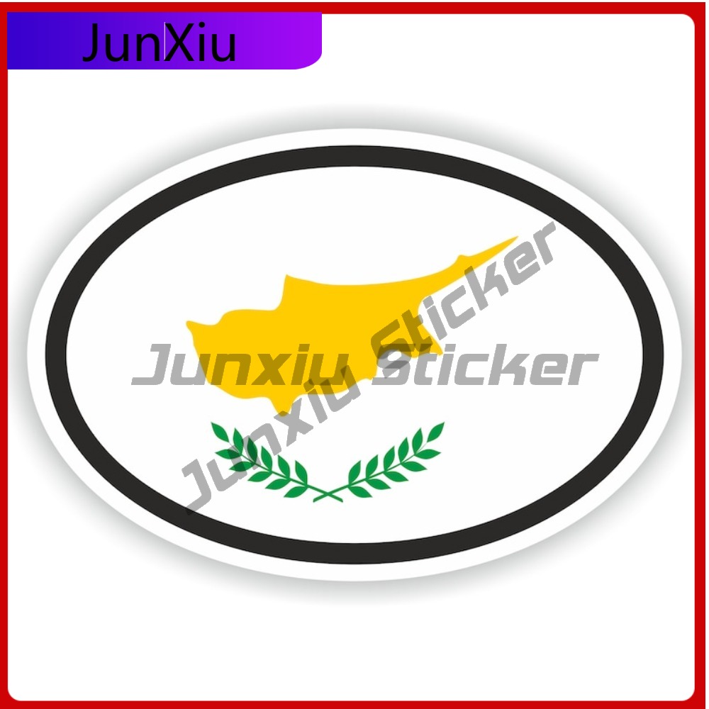 Cyprus Flag Oval Sticker Water - đánh giá và giá Car Accessories Cyprus