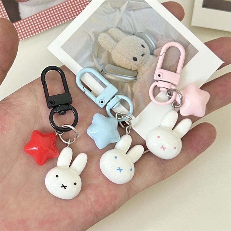 Kawaii Miffy Keychain Cute Rab - đánh giá và giá Car Accessories To Buy