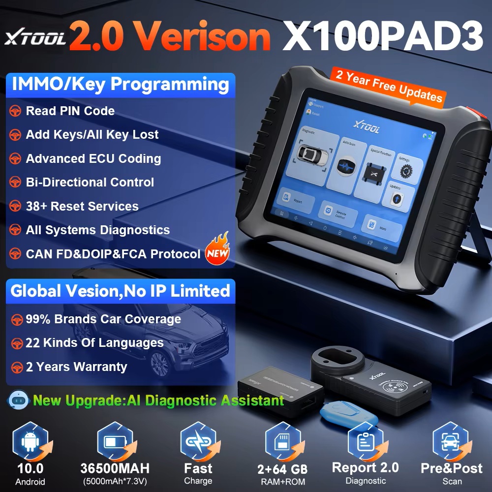 XTOOL X100 PAD3 with KC100 EEP - đánh giá và giá Obd2 Scanner
